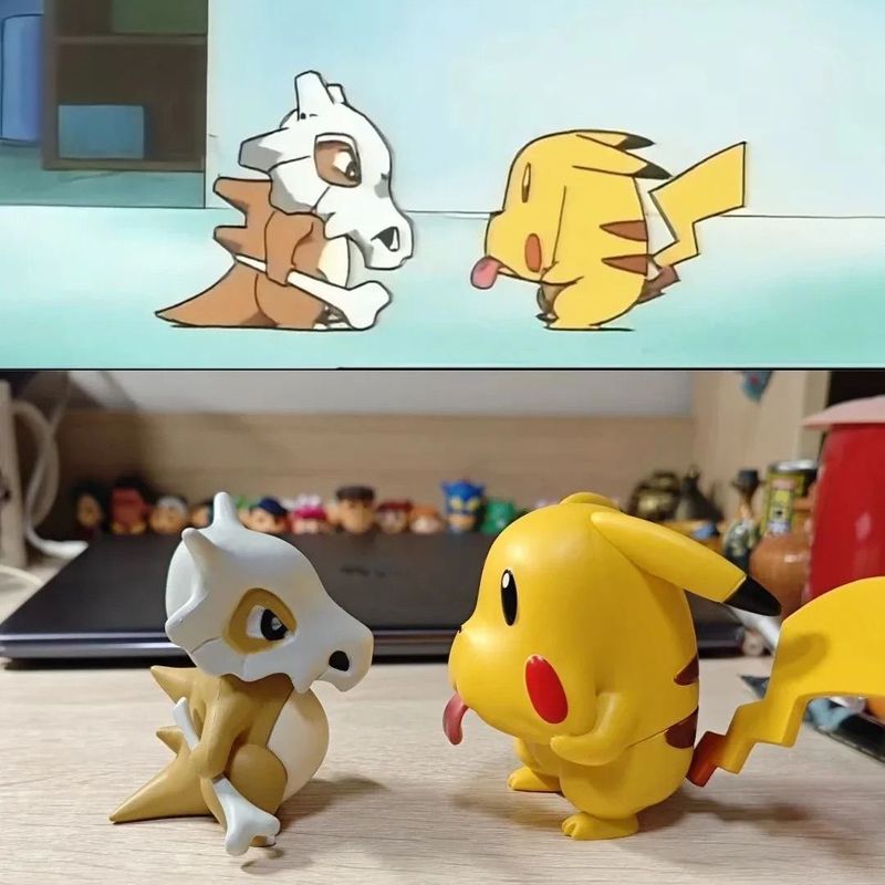 Model Kit Quick Pokemon - 7cm Pokemon Cubone Grimace Pichu Figure