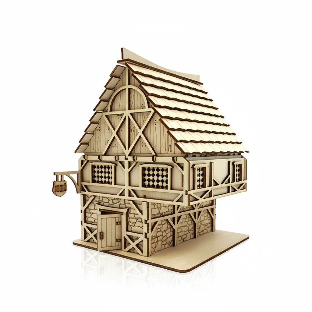 Model Kit Fantasy - OUZEY DIY Miniature “Dream Inn” Wooden