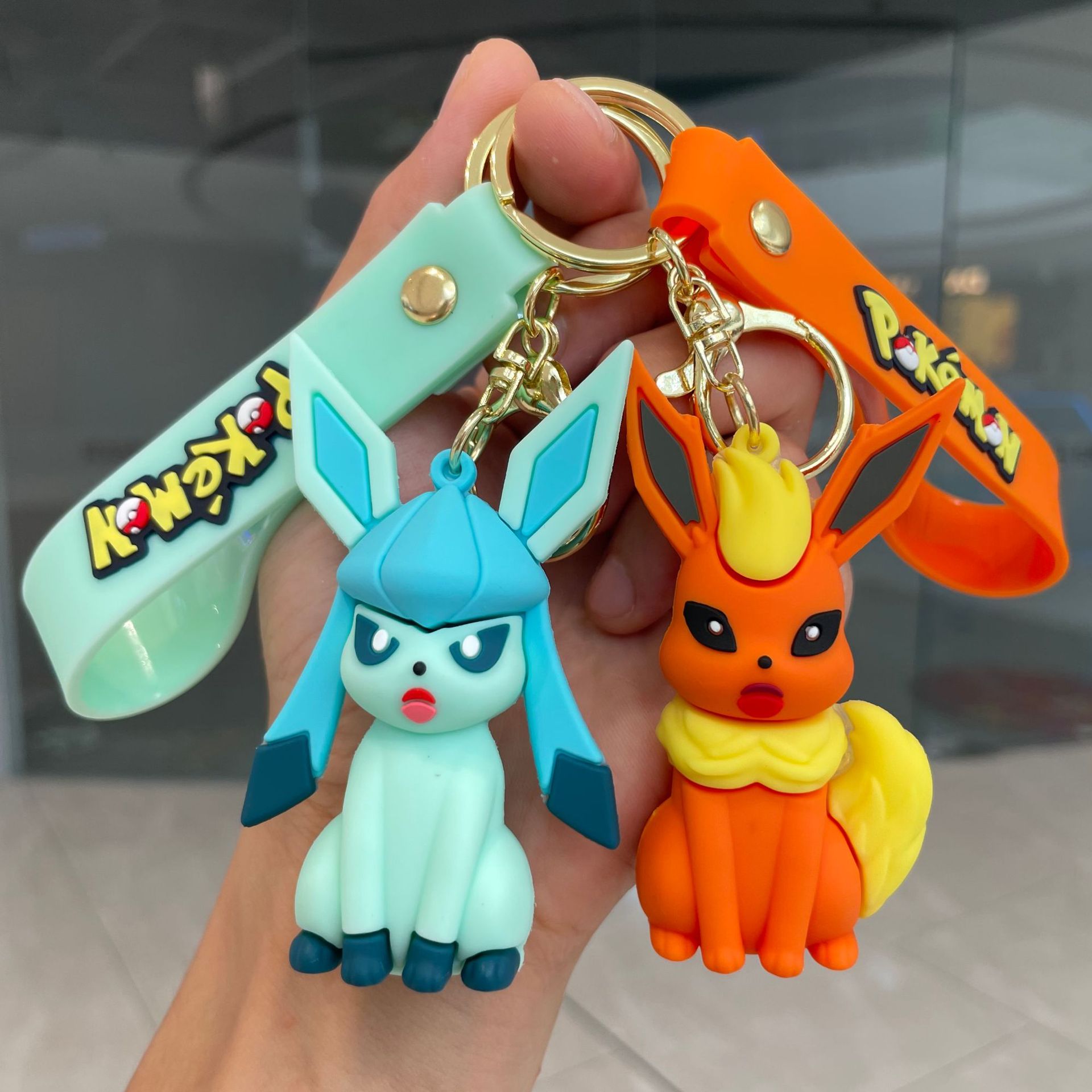 Model Kit Eevee - Anime Pokemon Eevee Family Key Chain