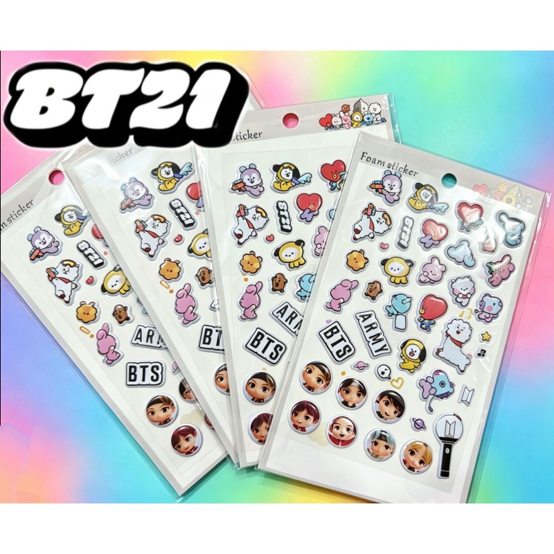 Model Kit Decals - BT21 3D Bubble Stickers Cute Cartoon