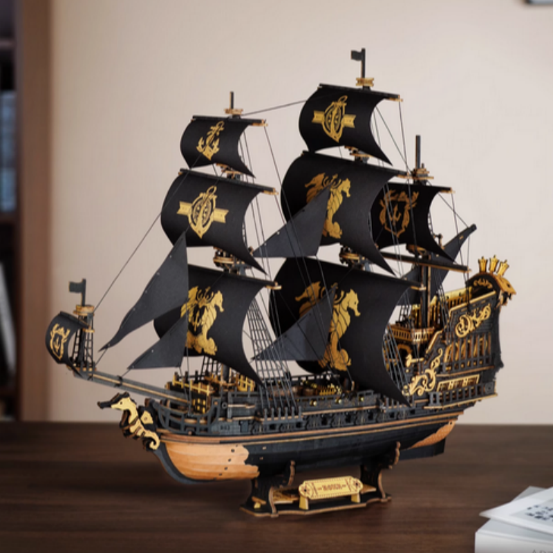 Model Kit Revell - Robotime 3D Puzzle Wooden Seahouse Barque
