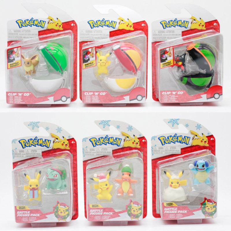 Model Kit Eevee - Anime Pokemon Battle Figure Pack Pikachu
