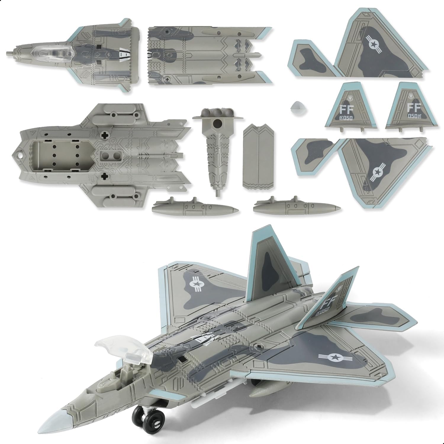 1:100 Scale F-22 Raptor Fighte - огляд і ціна Model Kit Quick