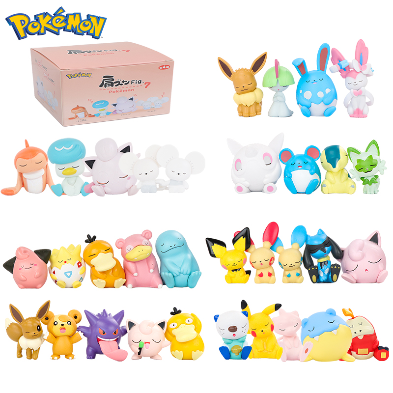 5pcs/Sets Pokemon Maushold Tat - огляд і ціна Model Kit Eevee