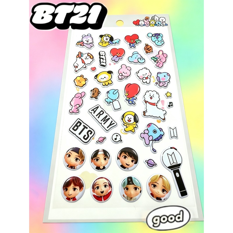 BT21 3D Bubble Stickers Cute C - огляд і ціна Model Kit Decals