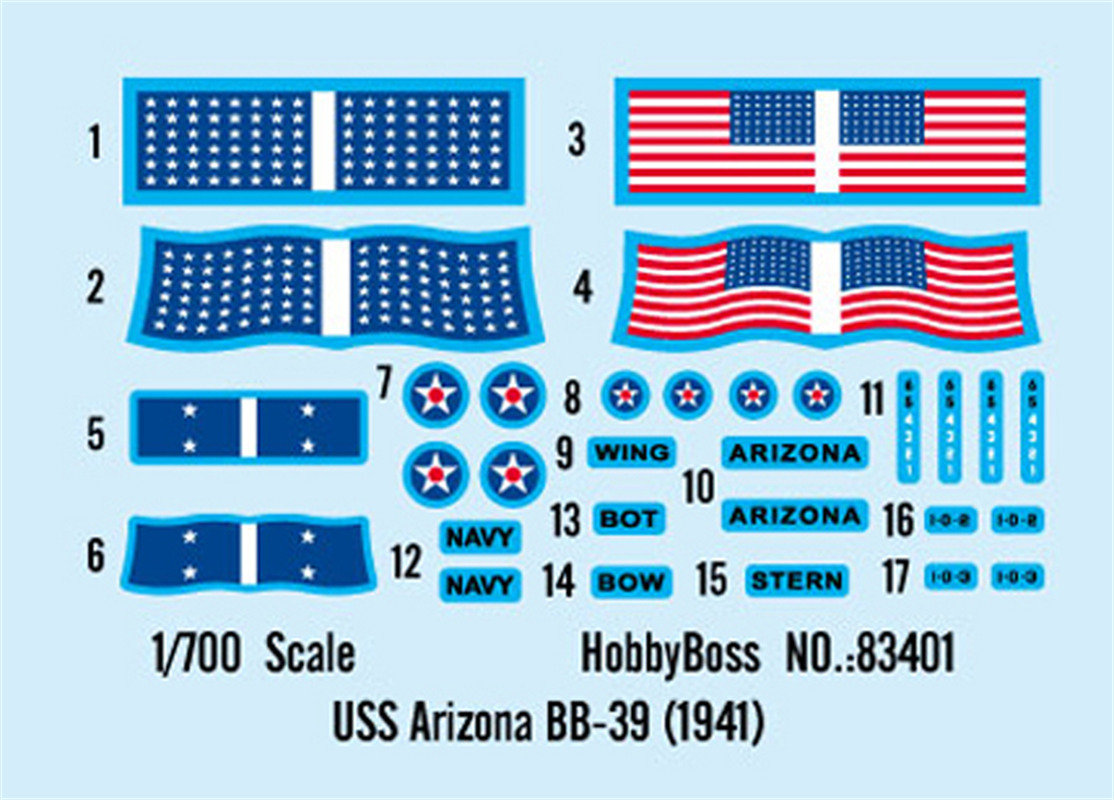 HobbyBoss 83401 1/700 Scale US - огляд і ціна Model Kit Uss Arizona